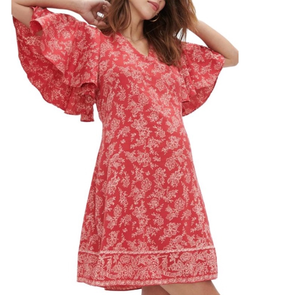 NWT Hatch Red Floral Maternity Dress